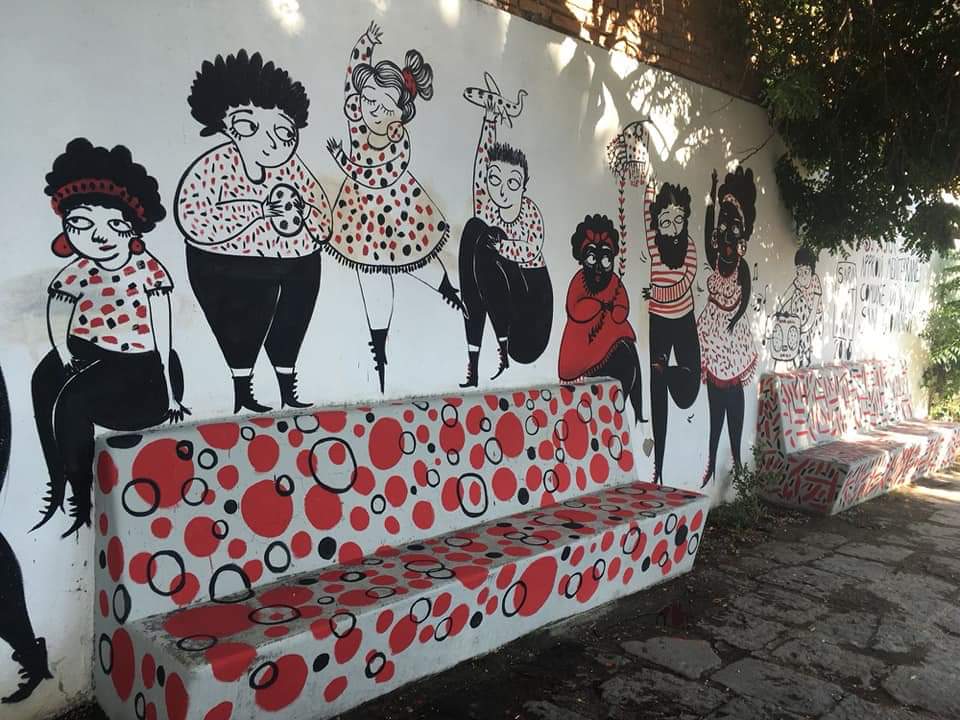 Murales donato allo Sprar dall'artista Sara Fratini