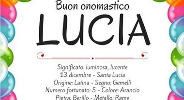 buon onomastico lucia