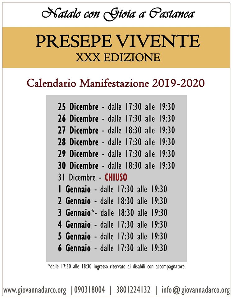 presepe vivente castanea