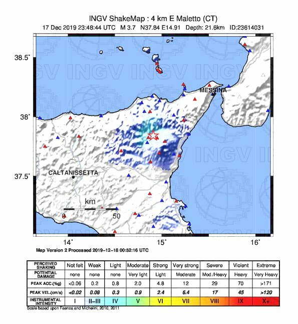 terremoto etna maletto catania