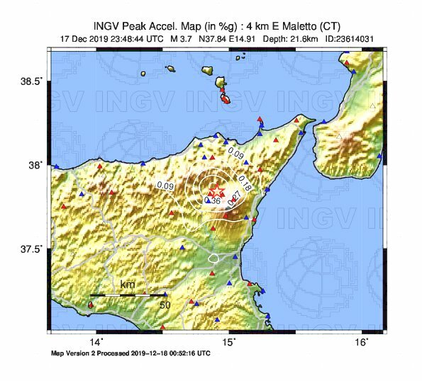 terremoto etna maletto catania