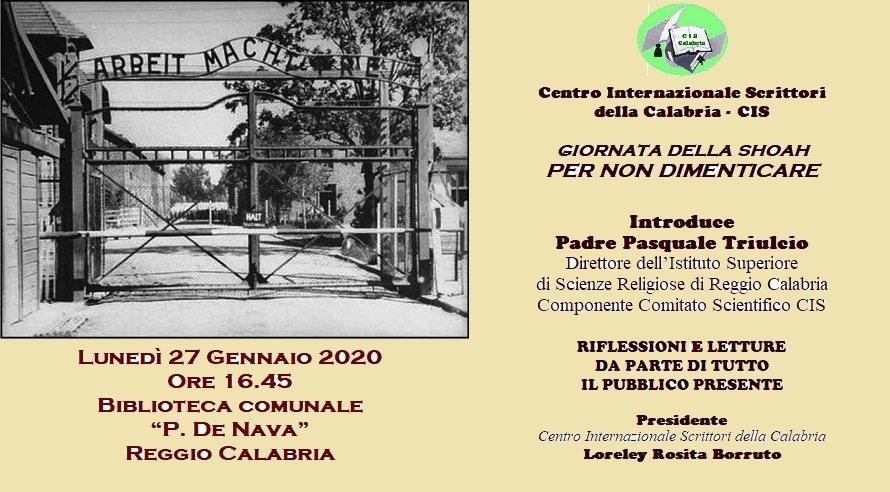 manifesto - Per non dimenticare - 27 gennaio 2020