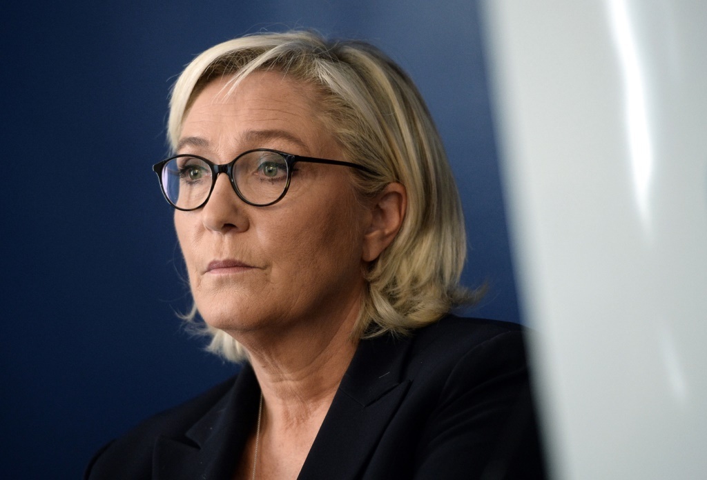 Sede UGL. Incontro tra Matteo Salvini e Marine Le Pen