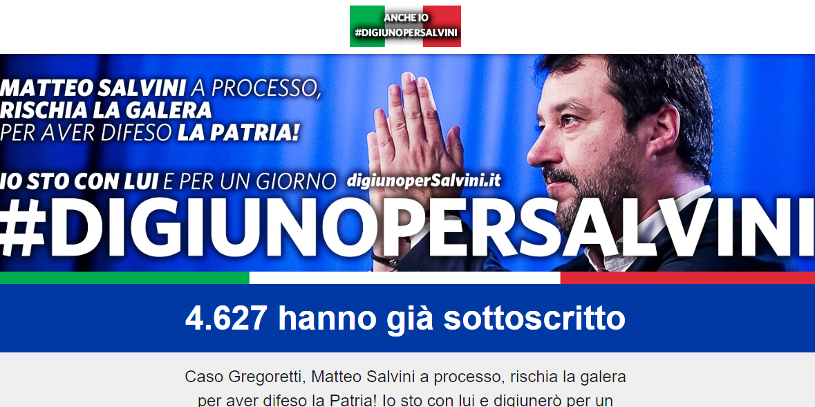 digiuno per salvini