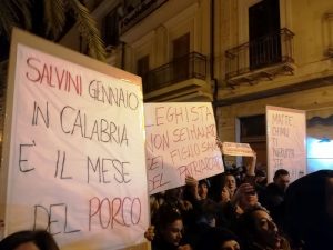 manifestazione anti salvini lamezia