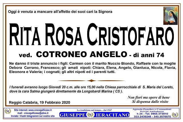 CRISTOFARO RITA ROSA