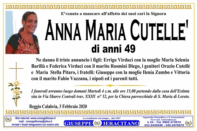 CUTELLE' ANNA MARIA