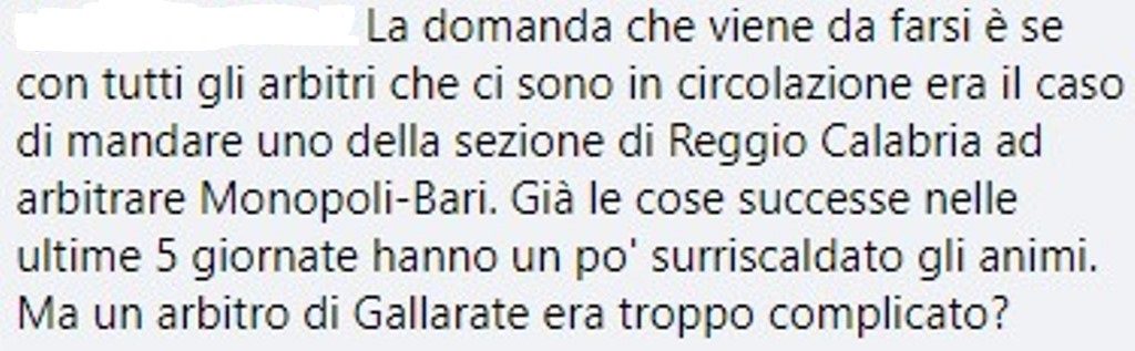 monopoli bari assistente reggio