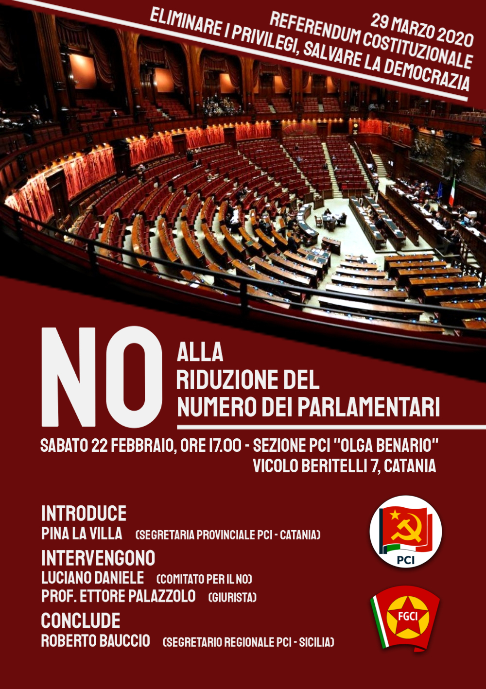no taglio numero parlamentari