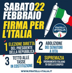 raccolta firme fratelli d'Italia