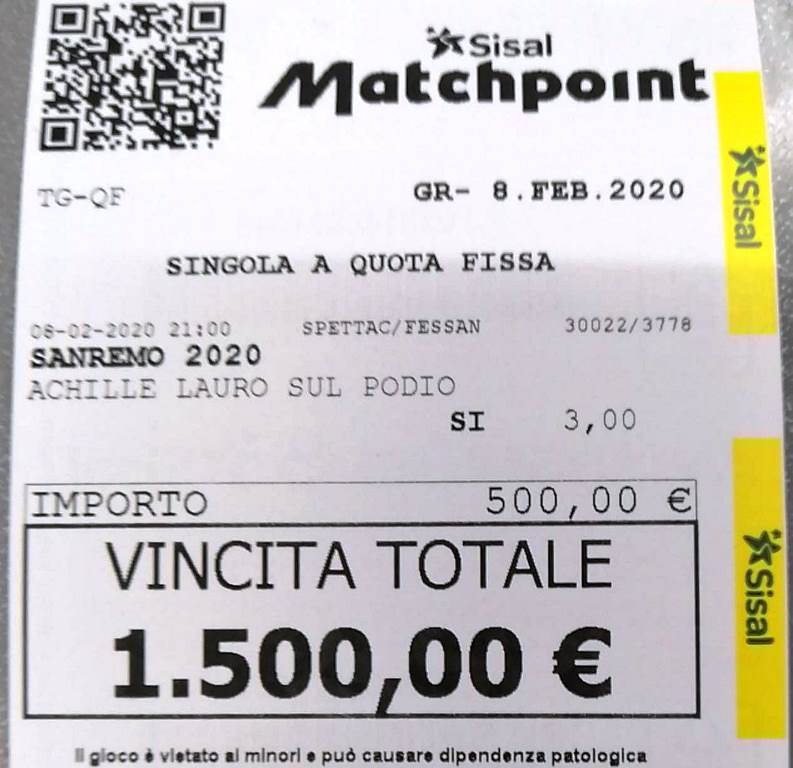 scommesse sanremo