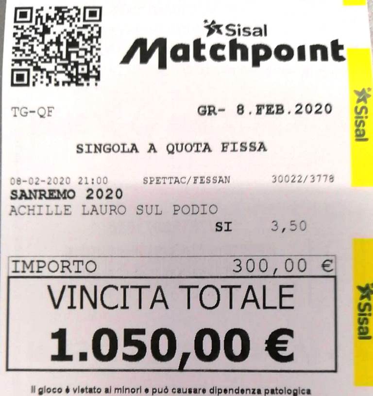 scommesse sanremo