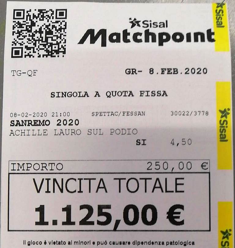 scommesse sanremo