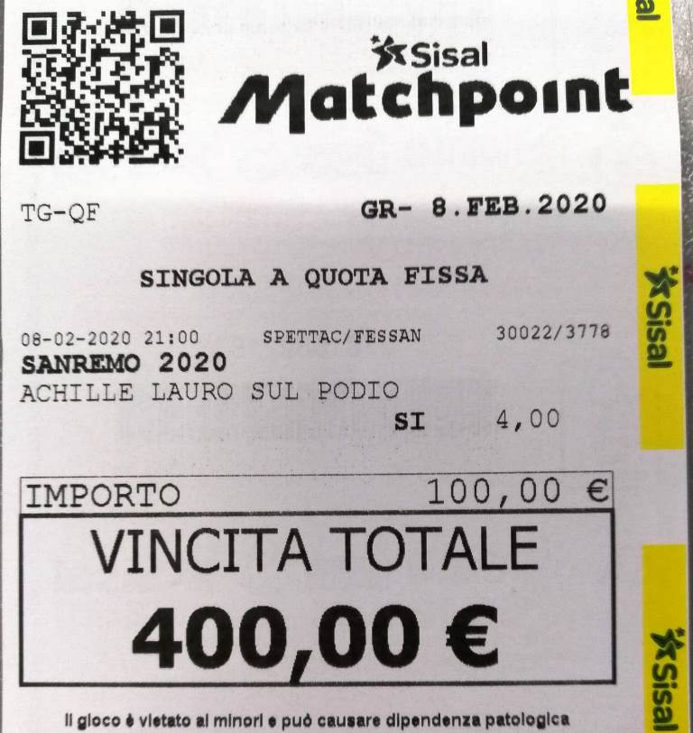 scommesse sanremo