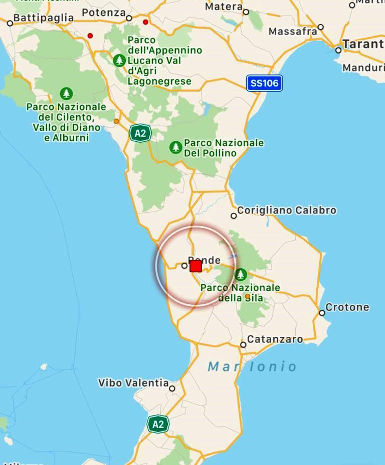 terremoto zumpano cosenza