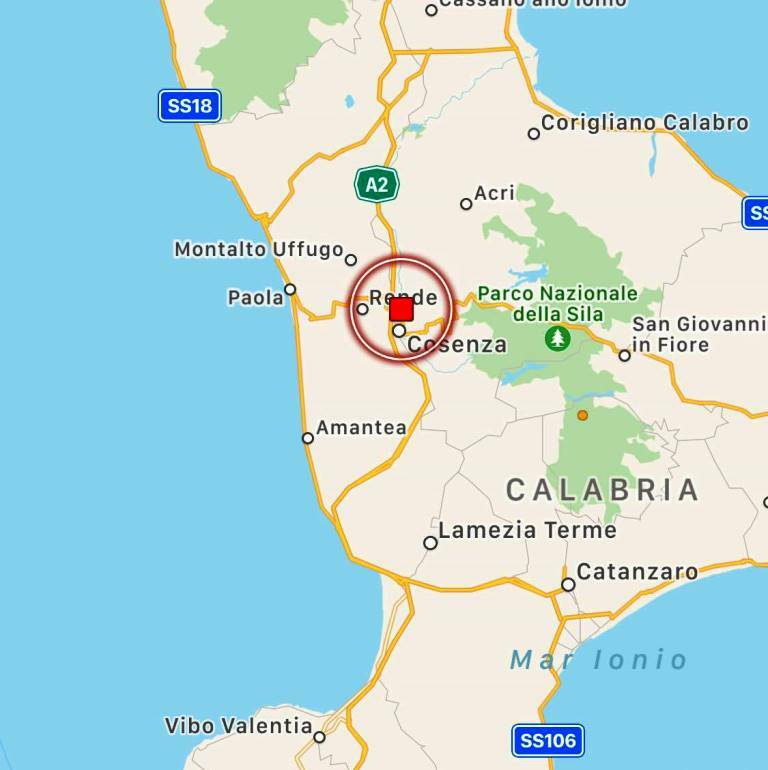 terremoto zumpano cosenza