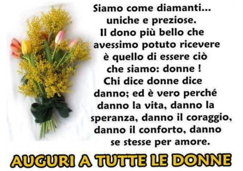 8 Marzo Festa Della Donna IMMAGINI E FRASI Per Gli Auguri