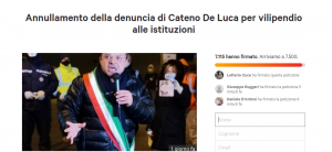 petizione online de luca