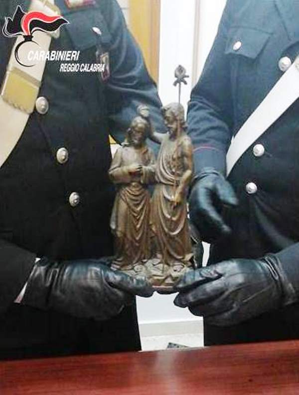 statua rubata chiesa san giorgio morgeto