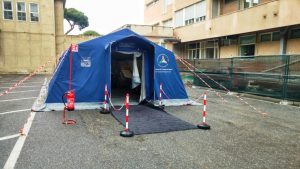 tenda protezione civile ospedali riuniti