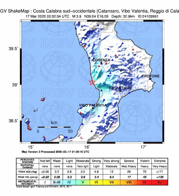 terremoto oggi sciame sismico calabria