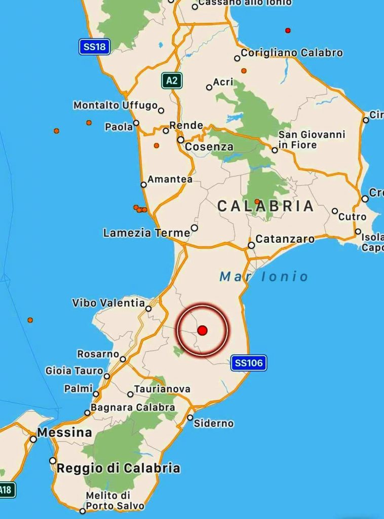 terremoto vibo valentia