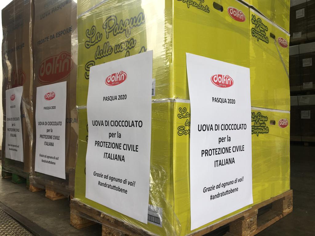DOLFIN, 2 Pasqua 2020, Donazione Uova per Protezione Civile e Oasi di Troina, 4