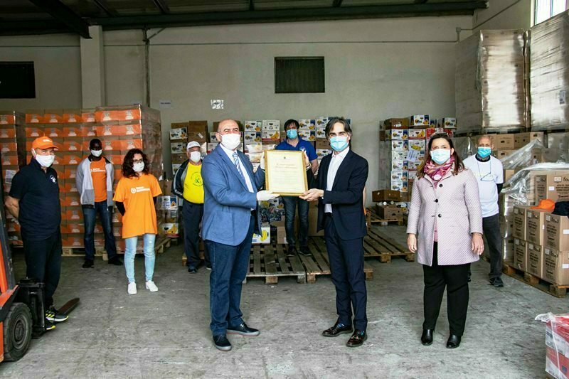 consegna san giorgio d'oro banco alimentare