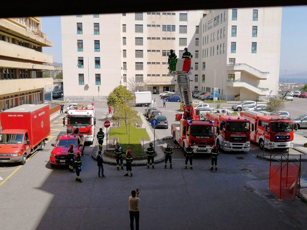 vigili del fuoco policlinico messina coronavirus