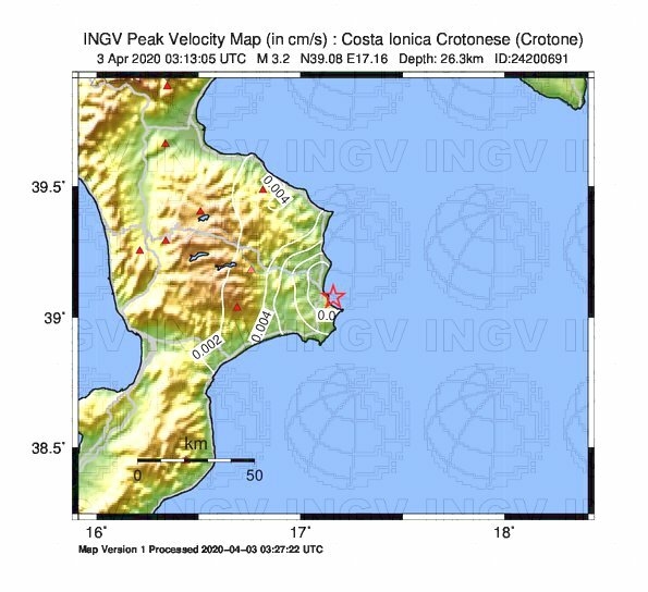 terremoto crotone oggi