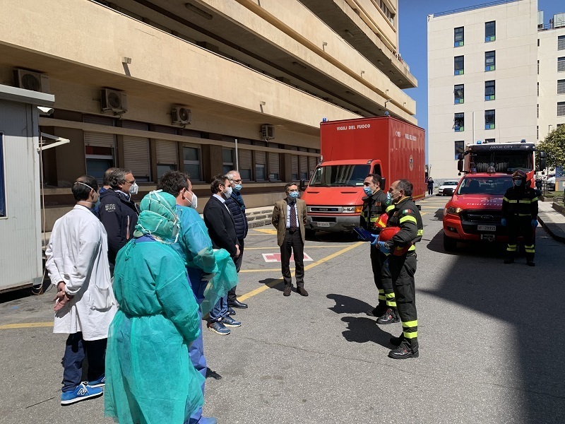 vigili del fuoco policlinico messina coronavirus