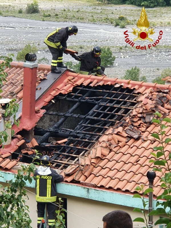 incendio sottotetto