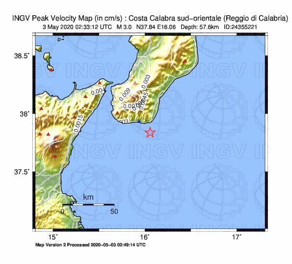 terremoto calabria oggi