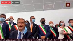 Musumeci conferenza stampa Alitalia