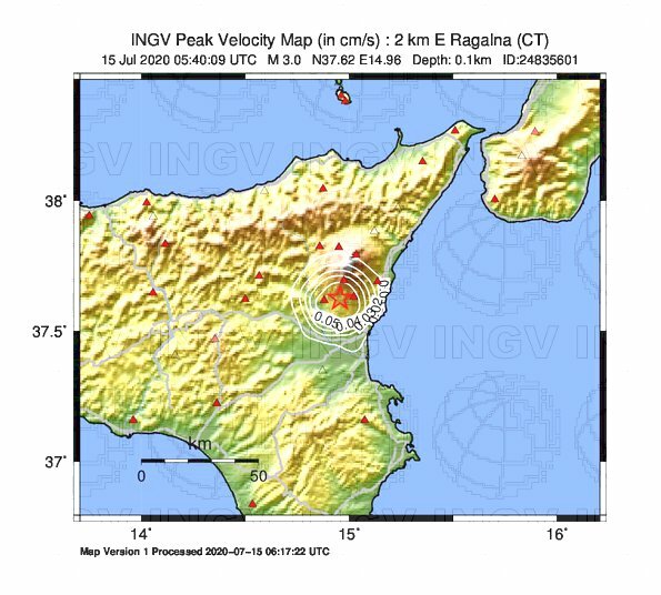 terremoto oggi etna ragalna