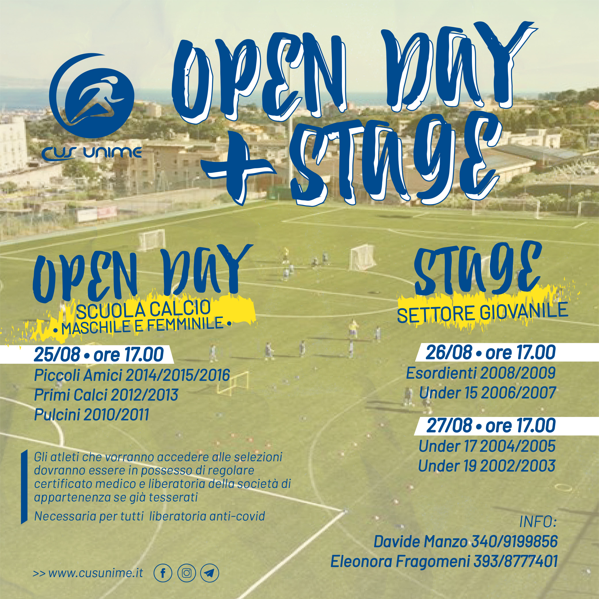openday cus messina calcio