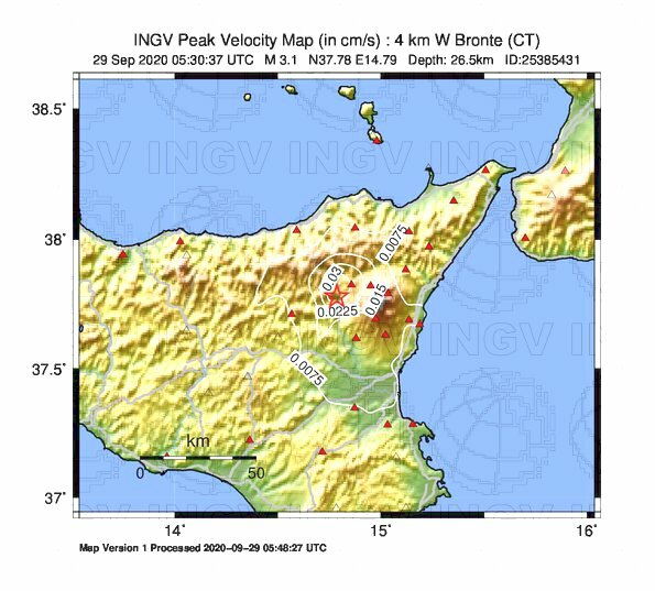 terremoto etna bronte catania