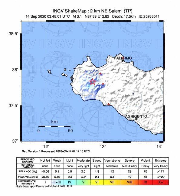 terremoto oggi sicilia trapani salemi