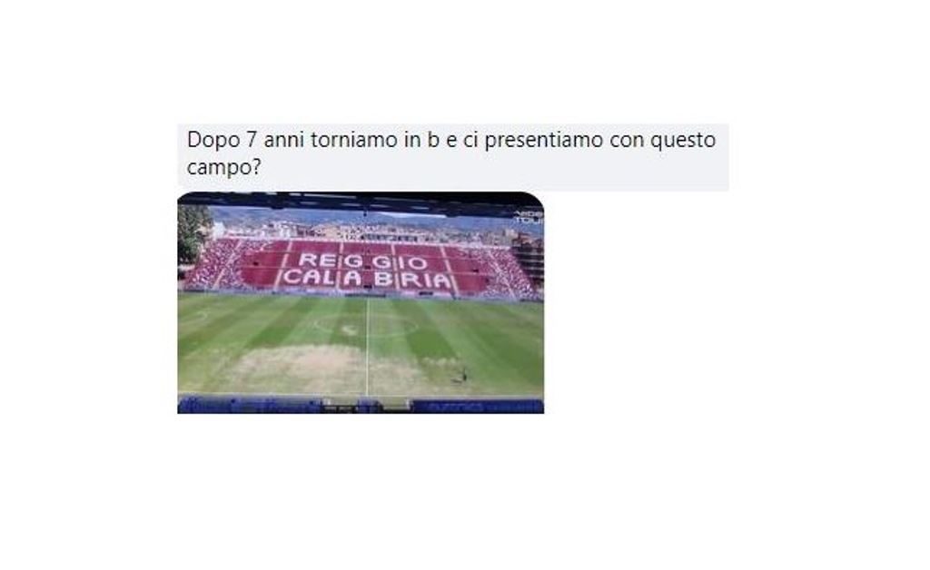 critiche tifosi reggina manto erboso