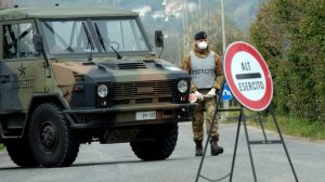 posto di blocco esercito