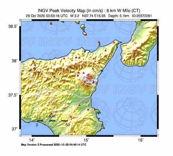 terremoto etna catania