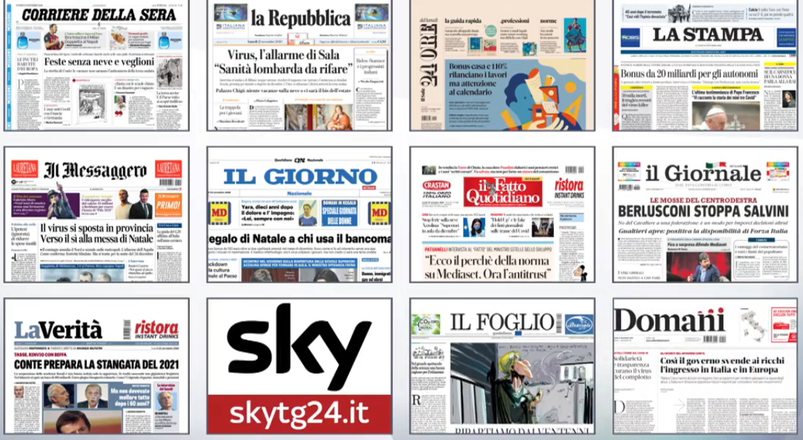 rassegna stampa 23 novembre 2020
