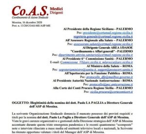 coas denuncia la paglia asp messina