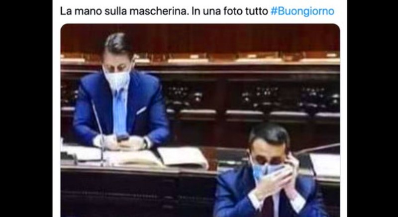 di maio labiale mascherina