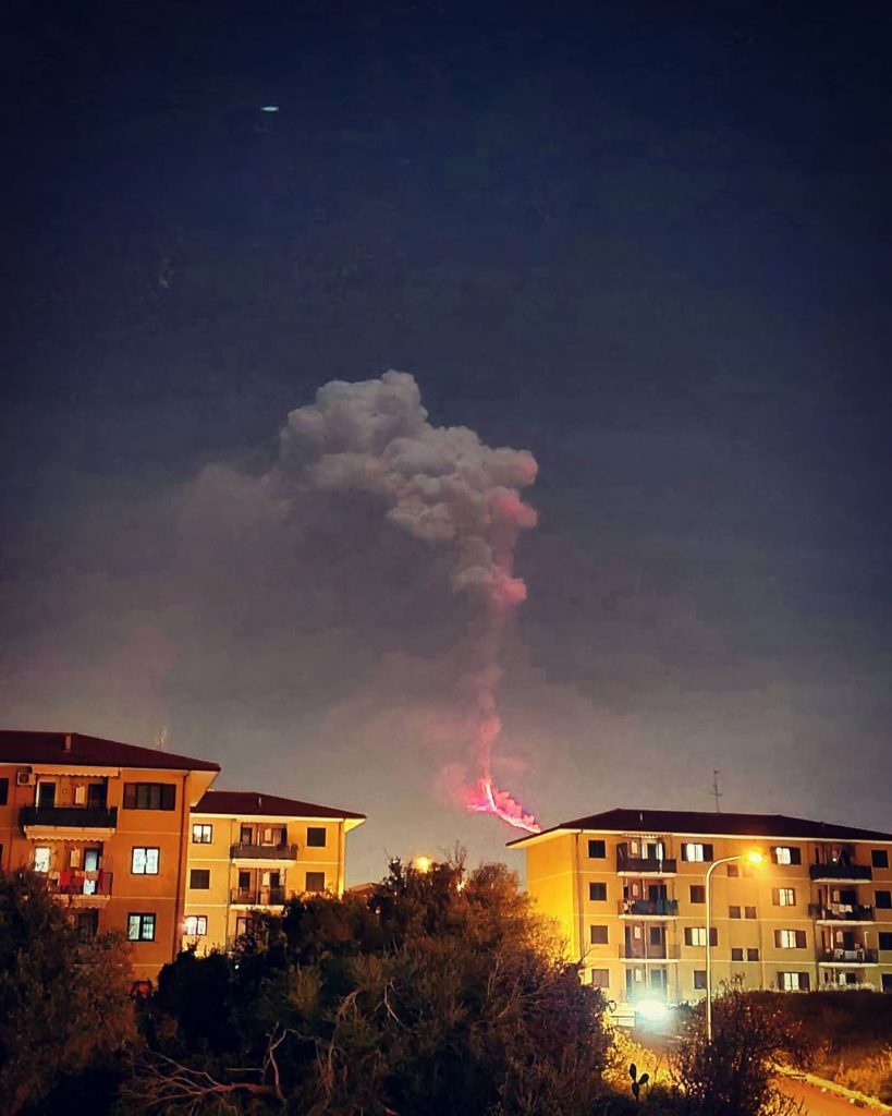 eruzione etna 24 febbraio 2021