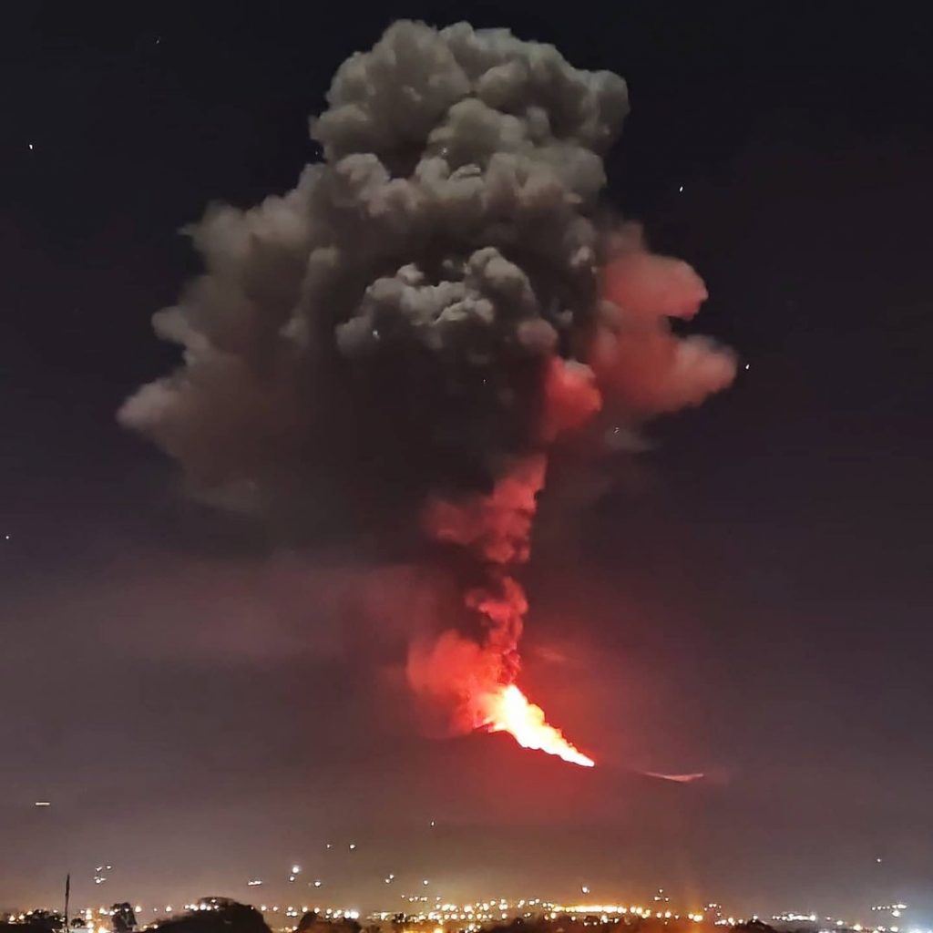 eruzione etna 24 febbraio 2021