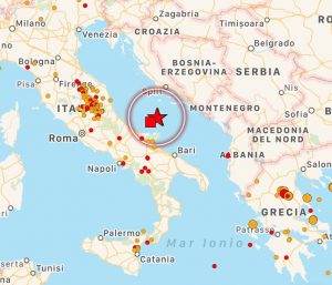 terremoto oggi italia