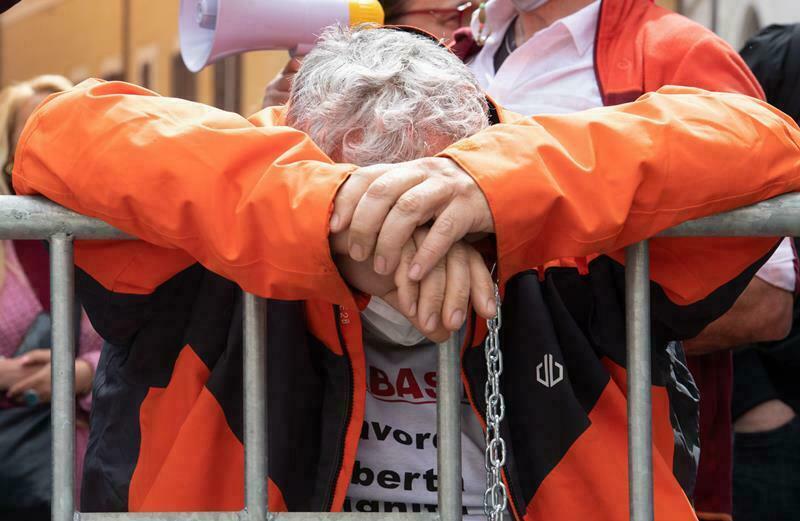 protesta lavoratori roma montecitorio 17
