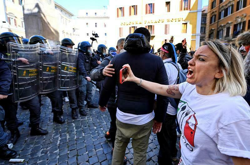 roma lavoratori governo protesta coronavirus