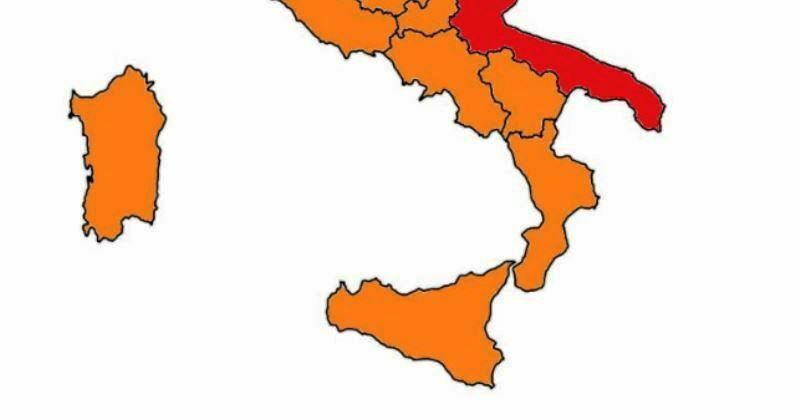 sicilia calabria zona arancione